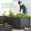 image:imageBest Choice Products 6x3x2ft Outdoor Metal Raised Garden Bed Deep Root Box Planter for Vegetables Flowers Herbs 269 Gallon Capacity 100 Non Toxic Materials  Gun MetalGray