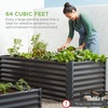 image:imageBest Choice Products 6x3x2ft Outdoor Metal Raised Garden Bed Deep Root Box Planter for Vegetables Flowers Herbs 269 Gallon Capacity 100 Non Toxic Materials  Gun MetalRoyal Red