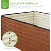 image:imageBest Choice Products 6x3x2ft Outdoor Metal Raised Garden Bed Deep Root Box Planter for Vegetables Flowers Herbs 269 Gallon Capacity 100 Non Toxic Materials  Gun MetalWood Grain