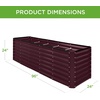 image:imageBest Choice Products 6x3x2ft Outdoor Metal Raised Garden Bed Deep Root Box Planter for Vegetables Flowers Herbs 269 Gallon Capacity 100 Non Toxic Materials  Gun MetalBurgundy