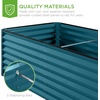 image:imageBest Choice Products 6x3x2ft Outdoor Metal Raised Garden Bed Deep Root Box Planter for Vegetables Flowers Herbs 269 Gallon Capacity 100 Non Toxic Materials  Gun MetalPeacock Blue