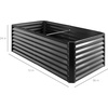 image:imageBest Choice Products 6x3x2ft Outdoor Metal Raised Garden Bed Deep Root Box Planter for Vegetables Flowers Herbs 269 Gallon Capacity 100 Non Toxic Materials  Gun MetalGray