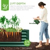image:imageBest Choice Products 6x3x2ft Outdoor Metal Raised Garden Bed Deep Root Box Planter for Vegetables Flowers Herbs 269 Gallon Capacity 100 Non Toxic Materials  Gun MetalDark Green