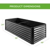 image:imageBest Choice Products 6x3x2ft Outdoor Metal Raised Garden Bed Deep Root Box Planter for Vegetables Flowers Herbs 269 Gallon Capacity 100 Non Toxic Materials  Gun MetalGray