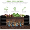 image:imageBest Choice Products 6x3x2ft Outdoor Metal Raised Garden Bed Deep Root Box Planter for Vegetables Flowers Herbs 269 Gallon Capacity 100 Non Toxic Materials  Gun MetalBlack