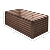 image:imageBest Choice Products 6x3x2ft Outdoor Metal Raised Garden Bed Deep Root Box Planter for Vegetables Flowers Herbs 269 Gallon Capacity 100 Non Toxic Materials  Gun MetalDark Brown Wood Grain