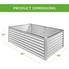 image:imageBest Choice Products 6x3x2ft Outdoor Metal Raised Garden Bed Deep Root Box Planter for Vegetables Flowers Herbs 269 Gallon Capacity 100 Non Toxic Materials  Gun MetalGalvanized