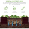 image:imageBest Choice Products 6x3x2ft Outdoor Metal Raised Garden Bed Deep Root Box Planter for Vegetables Flowers Herbs 269 Gallon Capacity 100 Non Toxic Materials  Gun MetalBurgundy