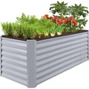 image:imageBest Choice Products 6x3x2ft Outdoor Metal Raised Garden Bed Deep Root Box Planter for Vegetables Flowers Herbs 269 Gallon Capacity 100 Non Toxic Materials  Gun MetalMoonlight Gray