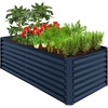image:imageBest Choice Products 6x3x2ft Outdoor Metal Raised Garden Bed Deep Root Box Planter for Vegetables Flowers Herbs 269 Gallon Capacity 100 Non Toxic Materials  Gun MetalNavy