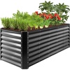 image:imageBest Choice Products 6x3x2ft Outdoor Metal Raised Garden Bed Deep Root Box Planter for Vegetables Flowers Herbs 269 Gallon Capacity 100 Non Toxic Materials  Gun MetalGray