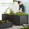image:imageBest Choice Products 6x3x2ft Outdoor Metal Raised Garden Bed Deep Root Box Planter for Vegetables Flowers Herbs 269 Gallon Capacity 100 Non Toxic Materials  Gun MetalGray
