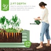 image:imageBest Choice Products 6x3x2ft Outdoor Metal Raised Garden Bed Deep Root Box Planter for Vegetables Flowers Herbs 269 Gallon Capacity 100 Non Toxic Materials  Gun MetalSage Green