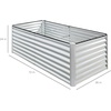image:imageBest Choice Products 6x3x2ft Outdoor Metal Raised Garden Bed Deep Root Box Planter for Vegetables Flowers Herbs 269 Gallon Capacity 100 Non Toxic Materials  Gun MetalGalvanized