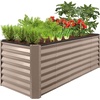 image:imageBest Choice Products 6x3x2ft Outdoor Metal Raised Garden Bed Deep Root Box Planter for Vegetables Flowers Herbs 269 Gallon Capacity 100 Non Toxic Materials  Gun MetalTaupe