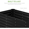 image:imageBest Choice Products 6x3x2ft Outdoor Metal Raised Garden Bed Deep Root Box Planter for Vegetables Flowers Herbs 269 Gallon Capacity 100 Non Toxic Materials  Gun MetalBlack