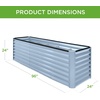 image:imageBest Choice Products 6x3x2ft Outdoor Metal Raised Garden Bed Deep Root Box Planter for Vegetables Flowers Herbs 269 Gallon Capacity 100 Non Toxic Materials  Gun MetalMist Blue
