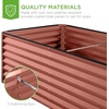 image:imageBest Choice Products 6x3x2ft Outdoor Metal Raised Garden Bed Deep Root Box Planter for Vegetables Flowers Herbs 269 Gallon Capacity 100 Non Toxic Materials  Gun MetalTerracotta