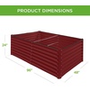 image:imageBest Choice Products 6x3x2ft Outdoor Metal Raised Garden Bed Deep Root Box Planter for Vegetables Flowers Herbs 269 Gallon Capacity 100 Non Toxic Materials  Gun MetalRoyal Red