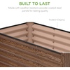 image:imageBest Choice Products 6x3x2ft Outdoor Metal Raised Garden Bed Deep Root Box Planter for Vegetables Flowers Herbs 269 Gallon Capacity 100 Non Toxic Materials  Gun MetalDark Brown Wood Grain