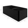 image:imageBest Choice Products 6x3x2ft Outdoor Metal Raised Garden Bed Deep Root Box Planter for Vegetables Flowers Herbs 269 Gallon Capacity 100 Non Toxic Materials  Gun MetalBlack