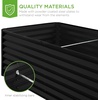 image:imageBest Choice Products 6x3x2ft Outdoor Metal Raised Garden Bed Deep Root Box Planter for Vegetables Flowers Herbs 269 Gallon Capacity 100 Non Toxic Materials  Gun MetalBlack