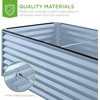 image:imageBest Choice Products 6x3x2ft Outdoor Metal Raised Garden Bed Deep Root Box Planter for Vegetables Flowers Herbs 269 Gallon Capacity 100 Non Toxic Materials  Gun MetalMist Blue