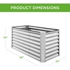 image:imageBest Choice Products 6x3x2ft Outdoor Metal Raised Garden Bed Deep Root Box Planter for Vegetables Flowers Herbs 269 Gallon Capacity 100 Non Toxic Materials  Gun MetalGalvanized