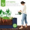 image:imageBest Choice Products 6x3x2ft Outdoor Metal Raised Garden Bed Deep Root Box Planter for Vegetables Flowers Herbs 269 Gallon Capacity 100 Non Toxic Materials  Gun MetalNavy