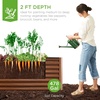 image:imageBest Choice Products 6x3x2ft Outdoor Metal Raised Garden Bed Deep Root Box Planter for Vegetables Flowers Herbs 269 Gallon Capacity 100 Non Toxic Materials  Gun MetalWood Grain