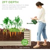 image:imageBest Choice Products 6x3x2ft Outdoor Metal Raised Garden Bed Deep Root Box Planter for Vegetables Flowers Herbs 269 Gallon Capacity 100 Non Toxic Materials  Gun MetalBeige
