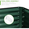 image:imageBest Choice Products 6x3x2ft Outdoor Metal Raised Garden Bed Deep Root Box Planter for Vegetables Flowers Herbs 269 Gallon Capacity 100 Non Toxic Materials  Gun MetalDark Green