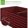 image:imageBest Choice Products 6x3x2ft Outdoor Metal Raised Garden Bed Deep Root Box Planter for Vegetables Flowers Herbs 269 Gallon Capacity 100 Non Toxic Materials  Gun MetalRoyal Red