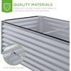 image:imageBest Choice Products 6x3x2ft Outdoor Metal Raised Garden Bed Deep Root Box Planter for Vegetables Flowers Herbs 269 Gallon Capacity 100 Non Toxic Materials  Gun MetalMoonlight Gray