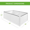 image:imageBest Choice Products 6x3x2ft Outdoor Metal Raised Garden Bed Deep Root Box Planter for Vegetables Flowers Herbs 269 Gallon Capacity 100 Non Toxic Materials  Gun MetalWhite