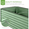 image:imageBest Choice Products 6x3x2ft Outdoor Metal Raised Garden Bed Deep Root Box Planter for Vegetables Flowers Herbs 269 Gallon Capacity 100 Non Toxic Materials  Gun MetalSage Green
