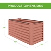 image:imageBest Choice Products 6x3x2ft Outdoor Metal Raised Garden Bed Deep Root Box Planter for Vegetables Flowers Herbs 269 Gallon Capacity 100 Non Toxic Materials  Gun MetalTerracotta
