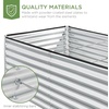 image:imageBest Choice Products 6x3x2ft Outdoor Metal Raised Garden Bed Deep Root Box Planter for Vegetables Flowers Herbs 269 Gallon Capacity 100 Non Toxic Materials  Gun MetalGalvanized