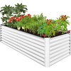 image:imageBest Choice Products 6x3x2ft Outdoor Metal Raised Garden Bed Deep Root Box Planter for Vegetables Flowers Herbs 269 Gallon Capacity 100 Non Toxic Materials  Gun MetalWhite