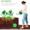 image:imageBest Choice Products 6x3x2ft Outdoor Metal Raised Garden Bed Deep Root Box Planter for Vegetables Flowers Herbs 269 Gallon Capacity 100 Non Toxic Materials  Gun MetalBurgundy