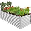 image:imageBest Choice Products 6x3x2ft Outdoor Metal Raised Garden Bed Deep Root Box Planter for Vegetables Flowers Herbs 269 Gallon Capacity 100 Non Toxic Materials  Gun MetalGalvanized