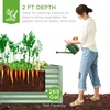 image:imageBest Choice Products 6x3x2ft Outdoor Metal Raised Garden Bed Deep Root Box Planter for Vegetables Flowers Herbs 269 Gallon Capacity 100 Non Toxic Materials  Gun MetalSage Green