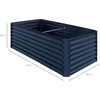 image:imageBest Choice Products 6x3x2ft Outdoor Metal Raised Garden Bed Deep Root Box Planter for Vegetables Flowers Herbs 269 Gallon Capacity 100 Non Toxic Materials  Gun MetalNavy