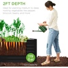 image:imageBest Choice Products 6x3x2ft Outdoor Metal Raised Garden Bed Deep Root Box Planter for Vegetables Flowers Herbs 269 Gallon Capacity 100 Non Toxic Materials  Gun MetalBlack