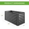 image:imageBest Choice Products 6x3x2ft Outdoor Metal Raised Garden Bed Deep Root Box Planter for Vegetables Flowers Herbs 269 Gallon Capacity 100 Non Toxic Materials  Gun MetalGray