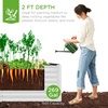 image:imageBest Choice Products 6x3x2ft Outdoor Metal Raised Garden Bed Deep Root Box Planter for Vegetables Flowers Herbs 269 Gallon Capacity 100 Non Toxic Materials  Gun MetalWhite