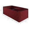image:imageBest Choice Products 6x3x2ft Outdoor Metal Raised Garden Bed Deep Root Box Planter for Vegetables Flowers Herbs 269 Gallon Capacity 100 Non Toxic Materials  Gun MetalRoyal Red