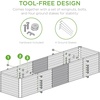 image:imageBest Choice Products 6x3x2ft Outdoor Metal Raised Garden Bed Deep Root Box Planter for Vegetables Flowers Herbs 269 Gallon Capacity 100 Non Toxic Materials  Gun MetalWood Grain