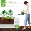 image:imageBest Choice Products 6x3x2ft Outdoor Metal Raised Garden Bed Deep Root Box Planter for Vegetables Flowers Herbs 269 Gallon Capacity 100 Non Toxic Materials  Gun MetalWhite