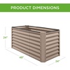 image:imageBest Choice Products 6x3x2ft Outdoor Metal Raised Garden Bed Deep Root Box Planter for Vegetables Flowers Herbs 269 Gallon Capacity 100 Non Toxic Materials  Gun MetalTaupe